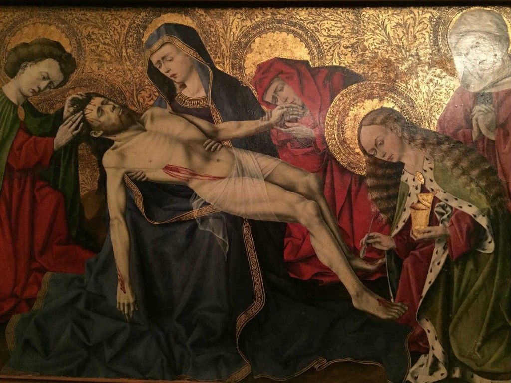 Représentation de la mise en tombeau de Jésus