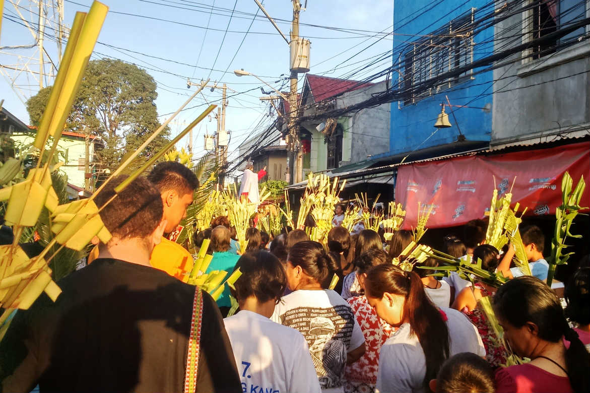 Fête des rameaux à Manille en avril 2015