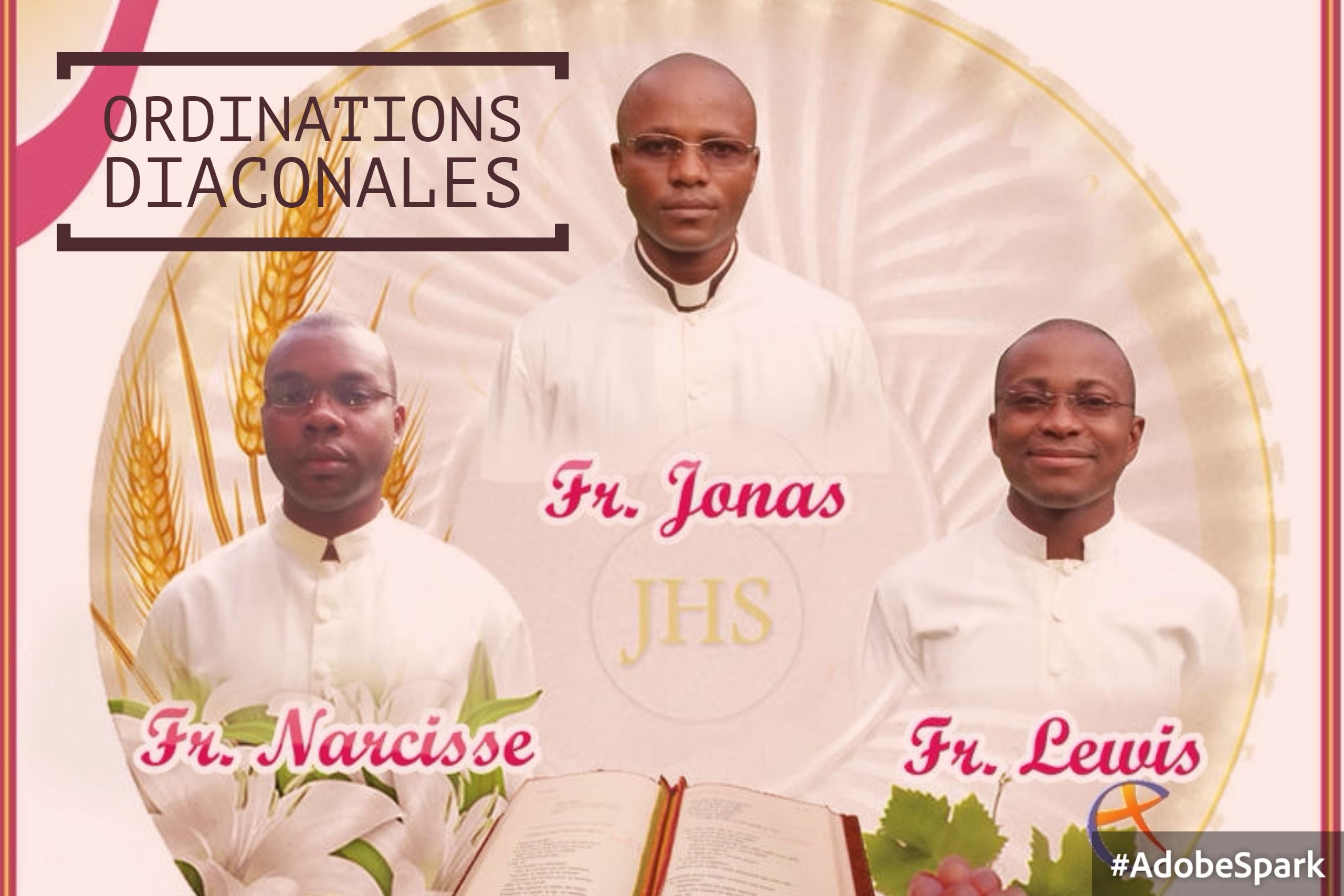 Ordinations des diacres : Jonas, Lewis et Narcisse à Abidjan