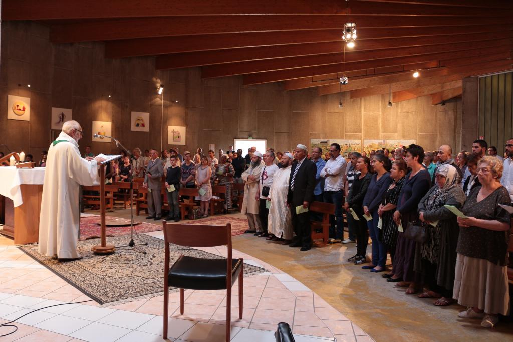 Messe avec les musulmans en mémoire du p Hamel, 31 juillet 2016, Bourges