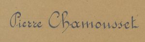 Nom de Pierre Chamousset fc en écriture ancienne