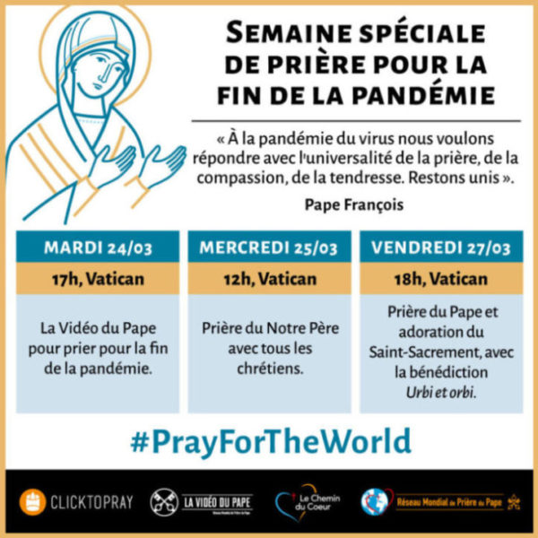 Semaine spéciale de prière pour la fin de la pandémie, 25 mars 2020
