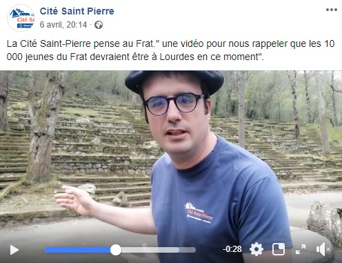 Annulation du Frat à Lourdes 2020