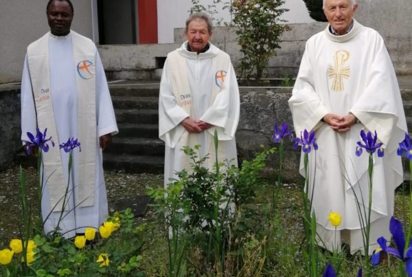 Pâques 2020 à La Cité Saint Pierre de Lourdes, Darius Simandondo, Jean Ménétrier, Roger Mimiague