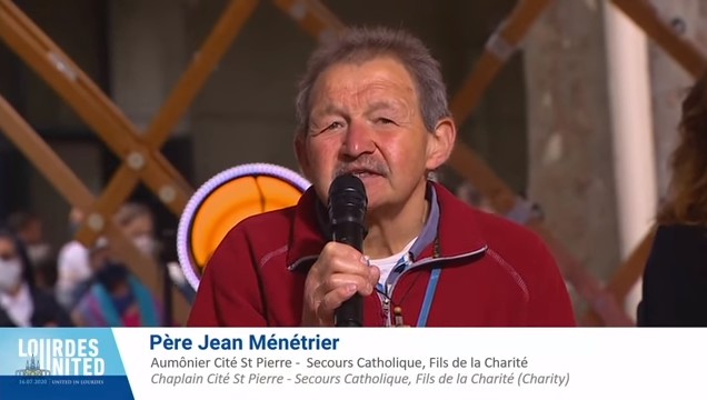 “Lourdes United” – Émission spéciale – Premier e-pèlerinage mondial le 16 juillet 2020, par les Sanctuaires de Lourdes, intervention de Jean Ménétrier Fils de la Charité et Aumônier à la Cité saint-Pierre