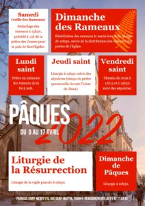Semaine Sainte 2022 à la paroisse Saint-Merry de Paris