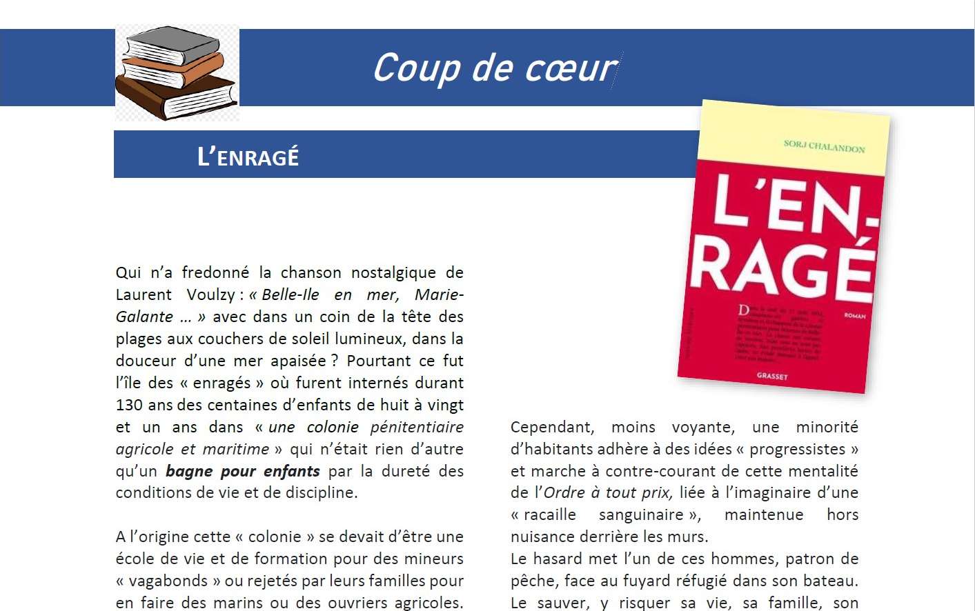 Sorj Chalandon, L’enragé, Éditions Grasset, août 2023, 416 pages - Crédit Éditions Grasse