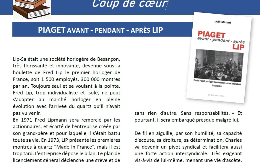 Piaget-Lip, avant-pendant-après par Joël Mamet