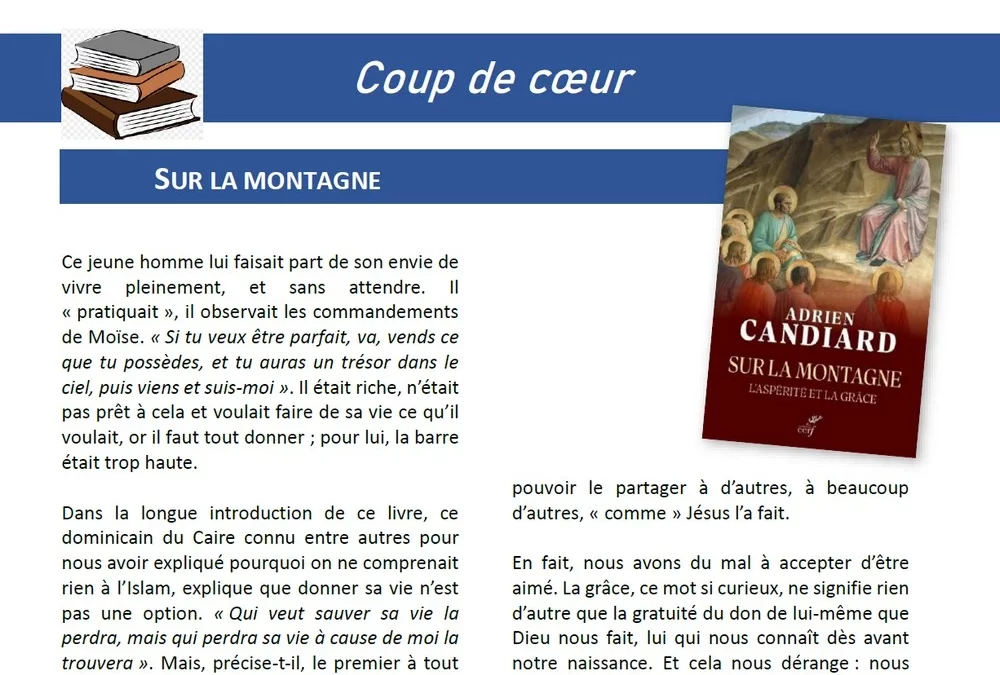 Sur la montagne par Adrien Candiard o.p.