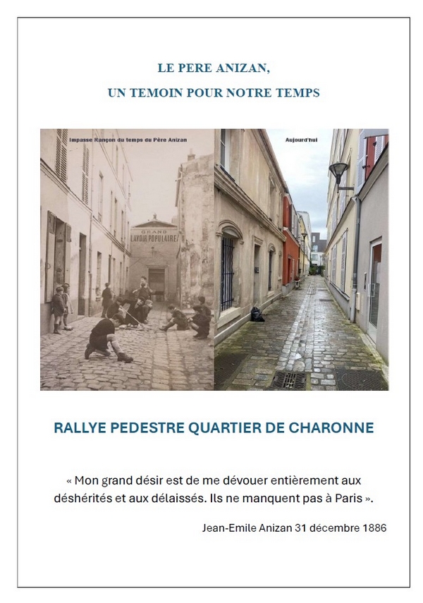 Livret du rallye Anizan pédestre dans le quartier de Charonne - Crédit Fils de la Charté