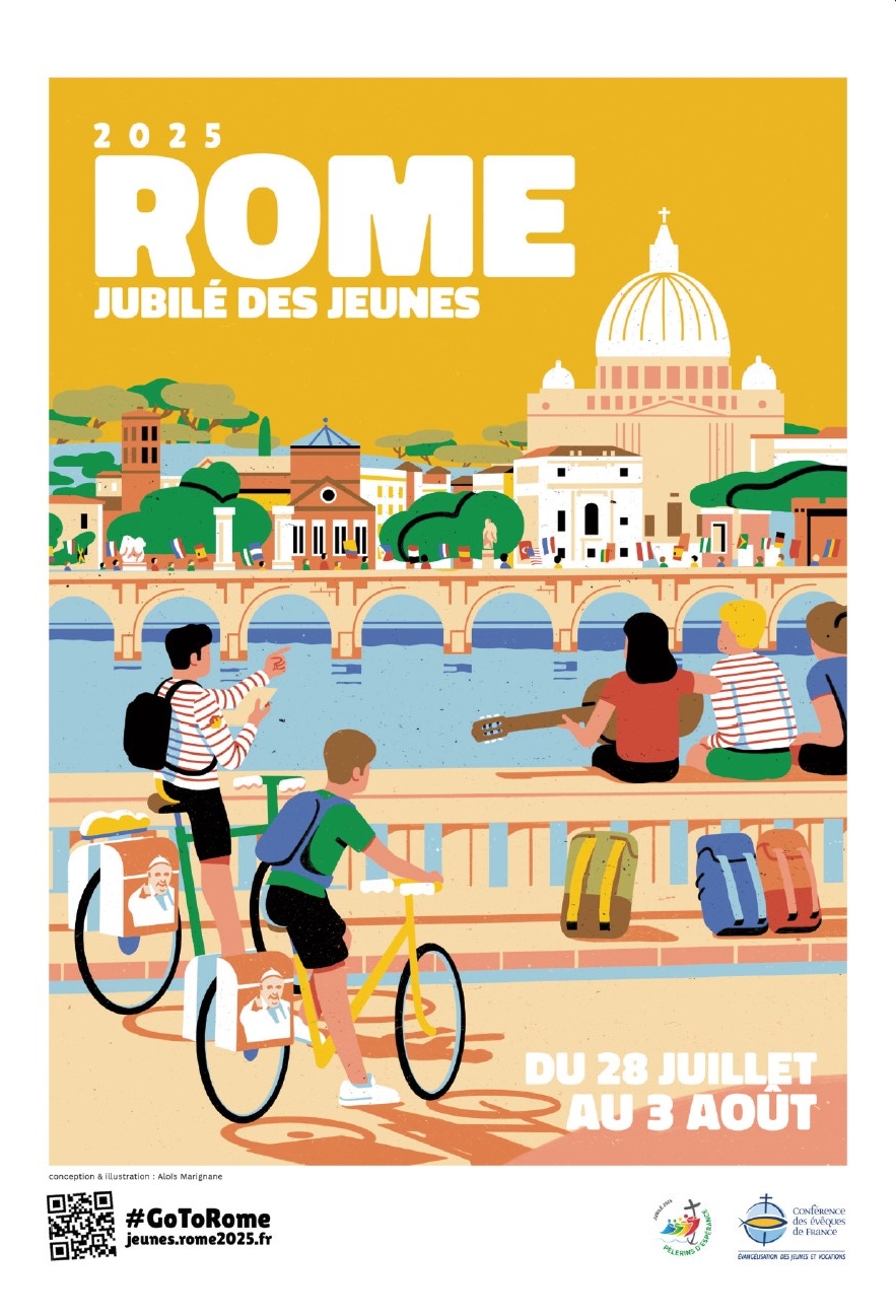 Affiche nationale du Jubilé des jeunes à Rome juillet 2025 - Crédit : Aloïs Marignane