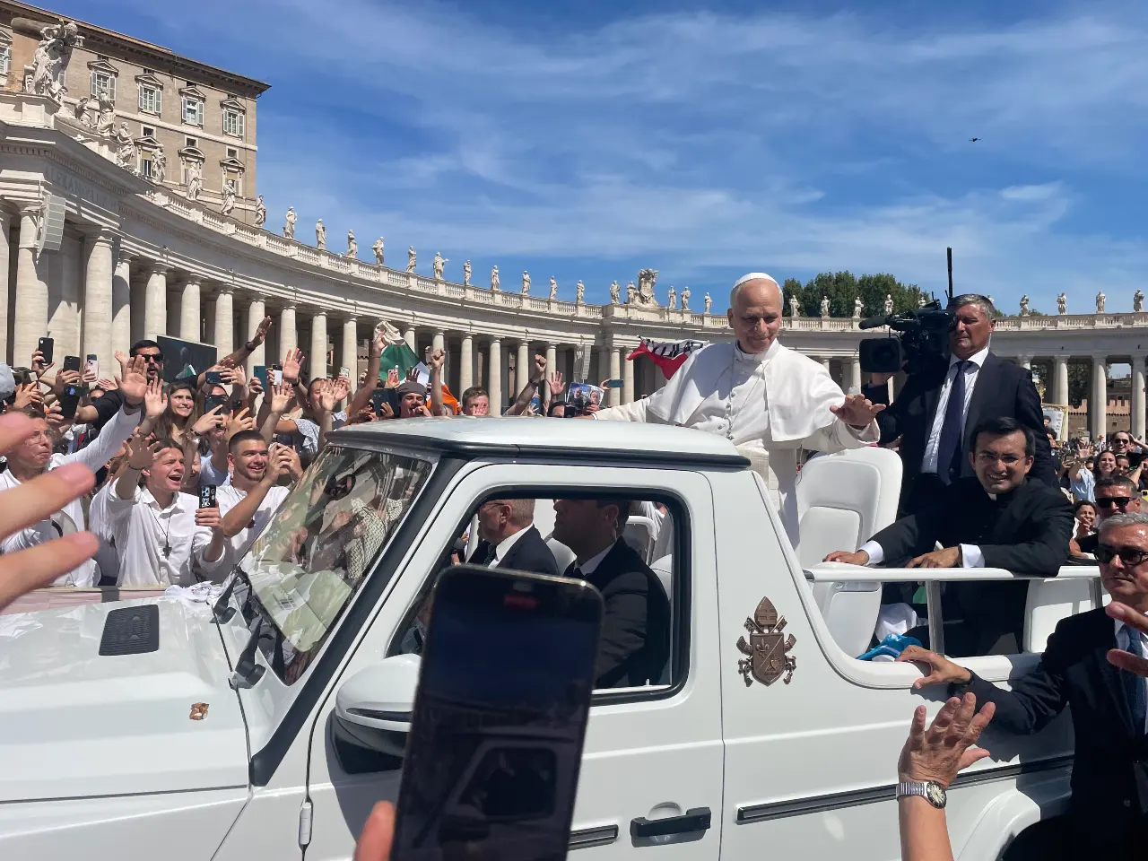 Pape Léon XIV lors de la canonisation Pier Giorgio Frassati et Carlo Acutis - crédit Patricia Sanyas