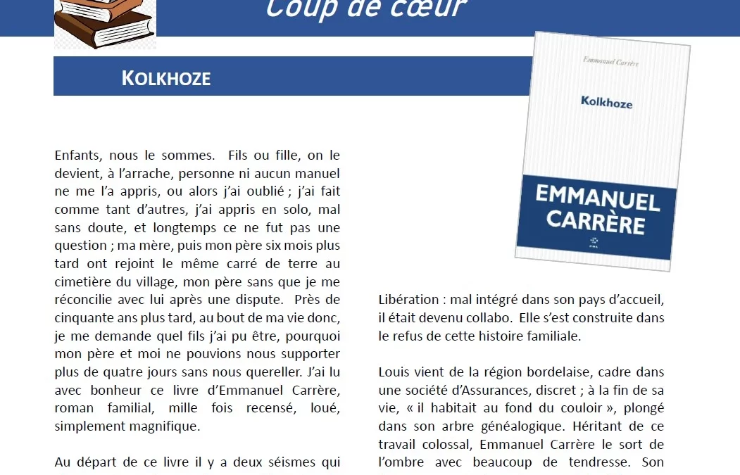 Kolkhoze par Emmanuel Carrère