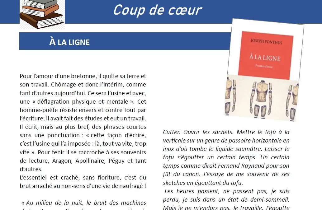 “A la ligne” par Joseph Ponthus