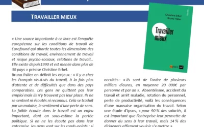 “Travailler mieux” par Christine Erhel et Bruno Palier