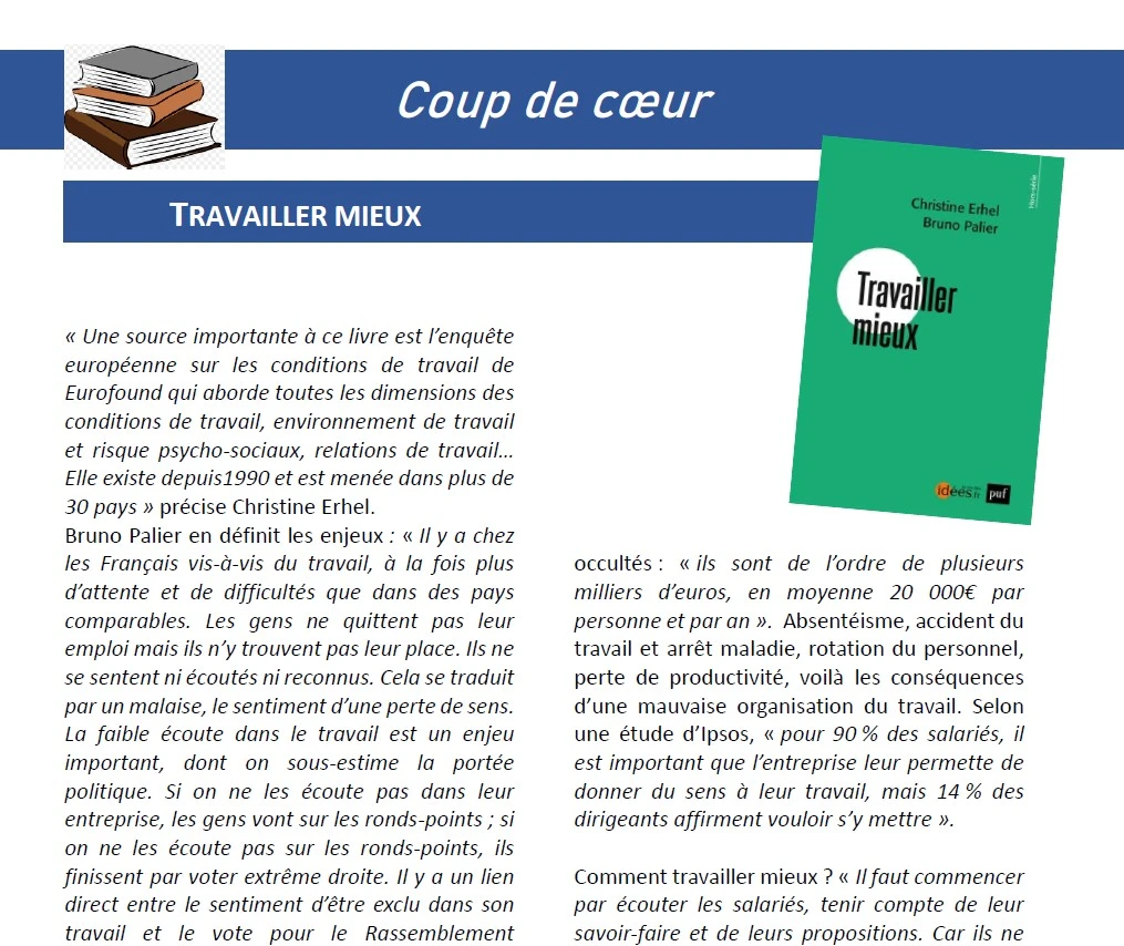 Christine ERHEL, PALIER Bruno. Travailler mieux. PUF, 2025. 222 pages
