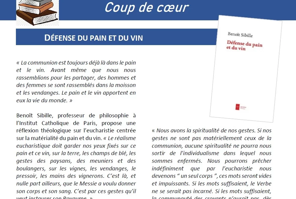 Défense du pain et du vin par Benoît Sibille