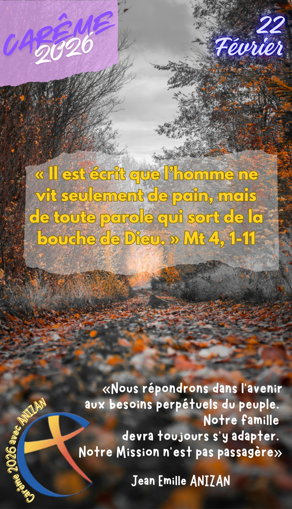 Suivez notre chemin de Carême 2026 avec les Fils de la Charité et la pensée sociale du Père Anizan - Crédit les Fils de la Charité