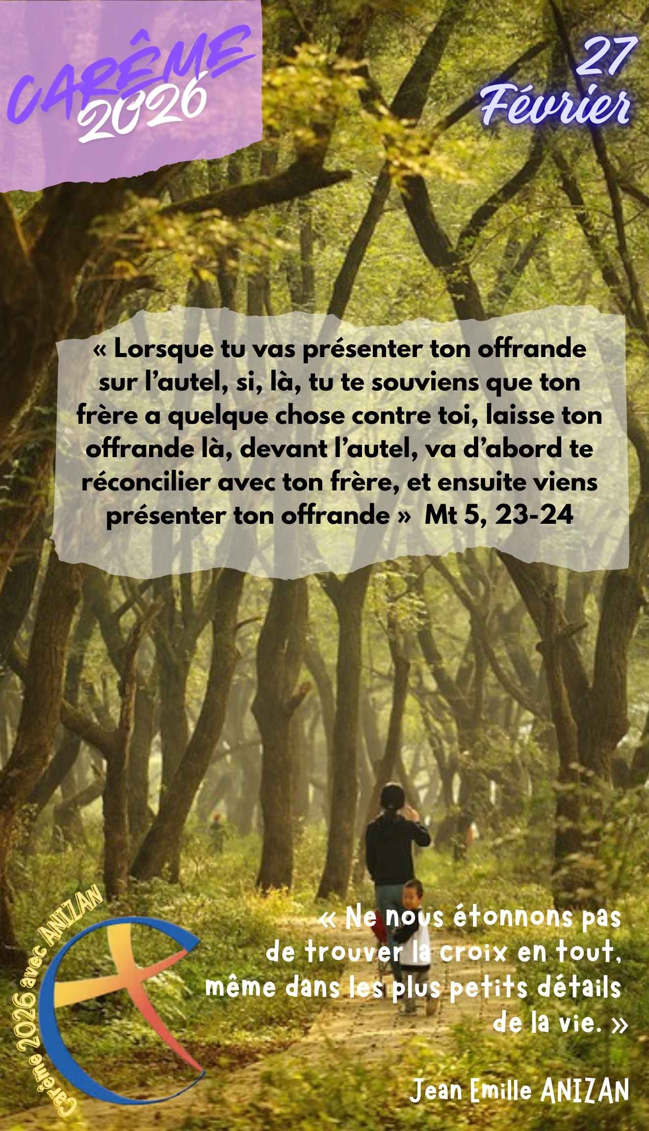 Suivez notre chemin de Carême 2026 avec les Fils de la Charité et la pensée sociale du Père Anizan - Crédit les Fils de la Charité