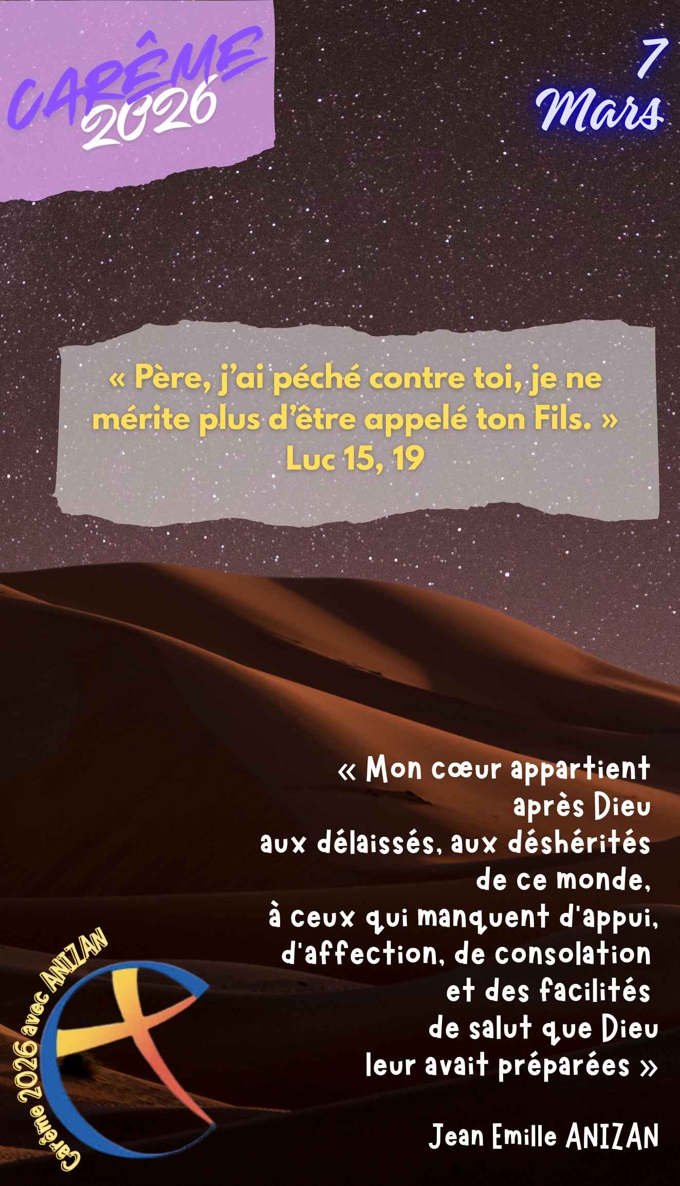 Suivez notre chemin de Carême 2026 avec les Fils de la Charité et la pensée sociale du Père Anizan - Crédit les Fils de la Charité