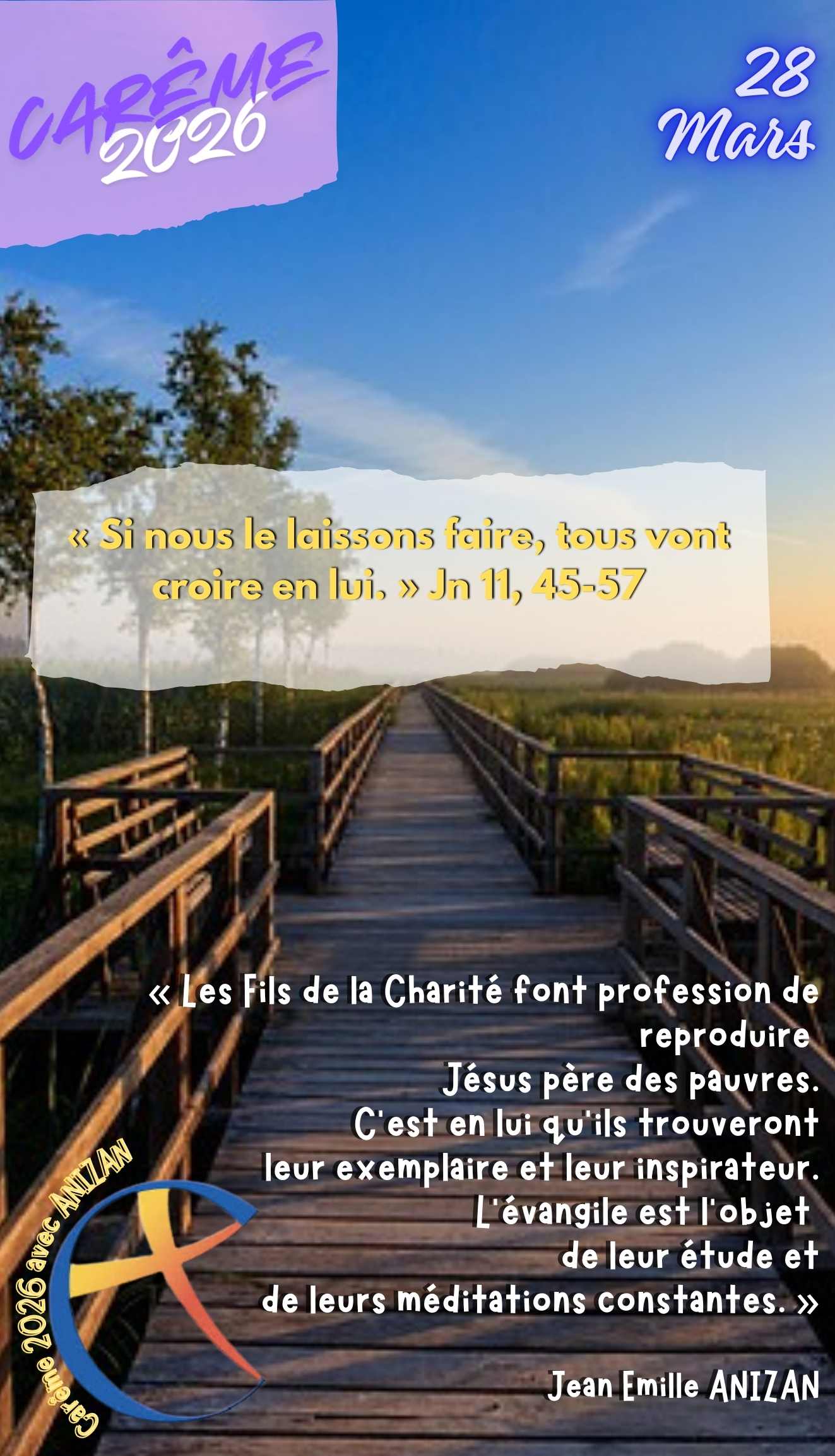 Suivez notre chemin de Carême 2026 avec les Fils de la Charité et la pensée sociale du Père Anizan - Crédit les Fils de la Charité