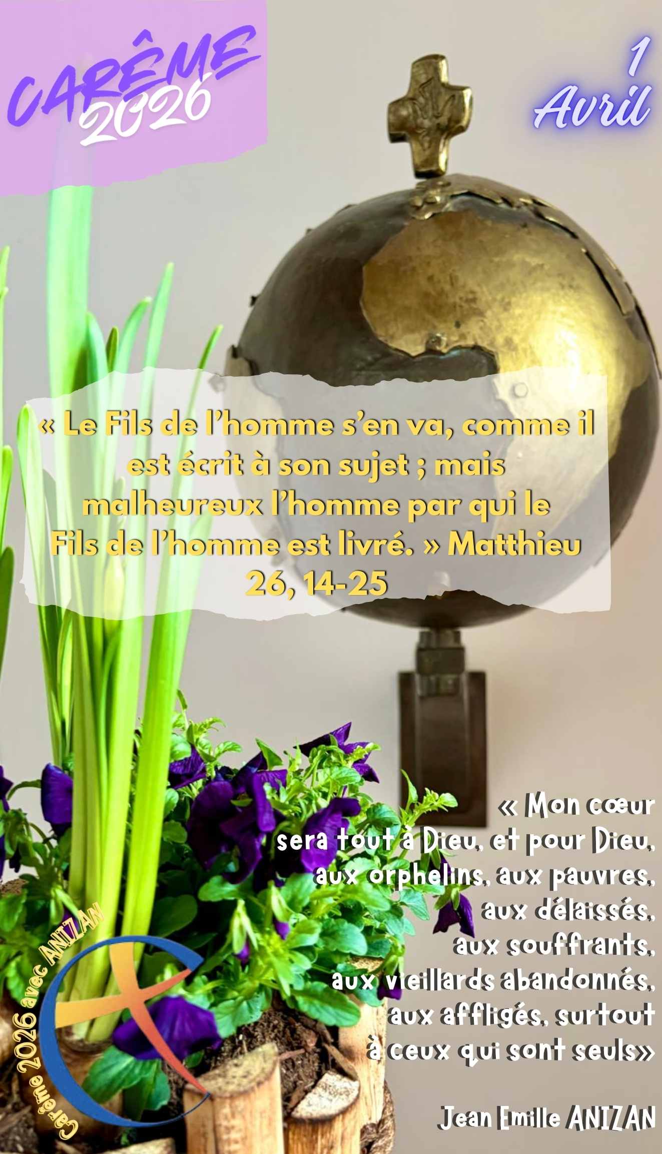 Suivez notre chemin de Carême 2026 avec les Fils de la Charité et la pensée sociale du Père Anizan - Crédit les Fils de la Charité