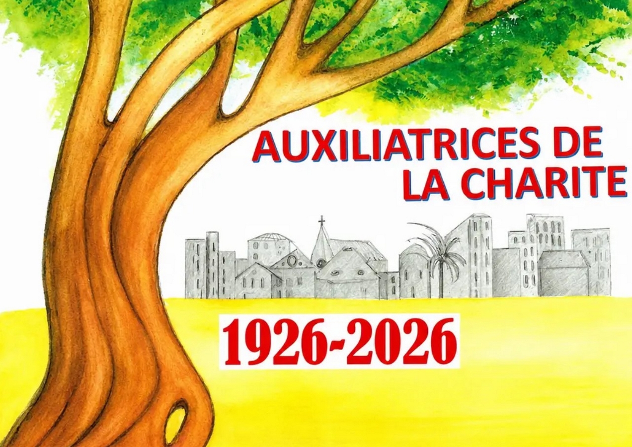 Partie centrale de l’affiche du Centenaire de Fondation des Soeurs Auxiliatrices de la Charité – Crédit Auxiliatrices de la Charité Partie centrale de l'affiche du Centenaire de Fondation des Soeurs Auxiliatrices de la Charité - Crédit Auxiliatrices de la Charité