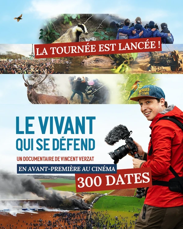 Affiche du documentaire "Le vivant qui se défend" de Vincent Verzat - Crédit Partager c’est Sympa