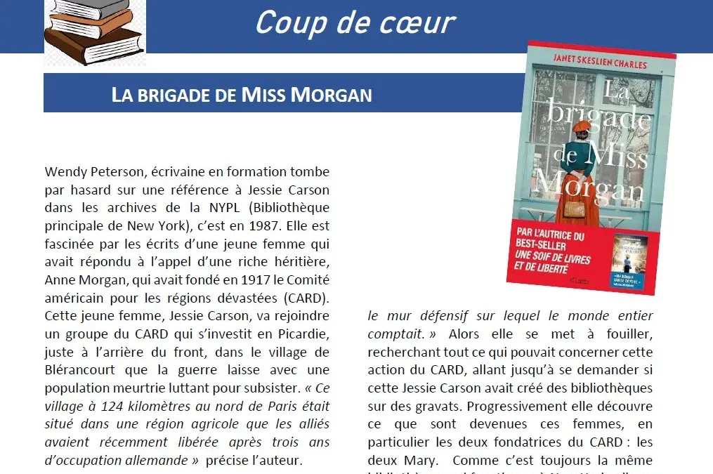 La Brigade de Miss Morgan : quand les livres reconstruisent les vies après la guerre