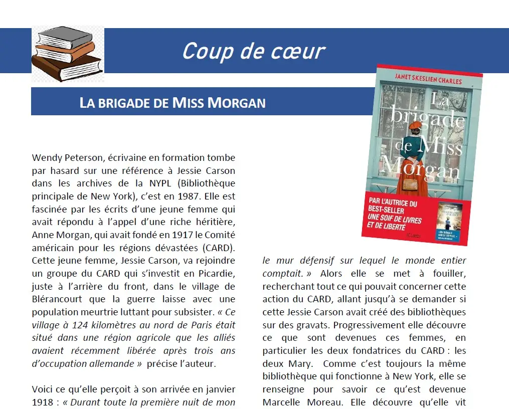 La Brigade de Miss Morgan : quand les livres reconstruisent les vies après la guerre
