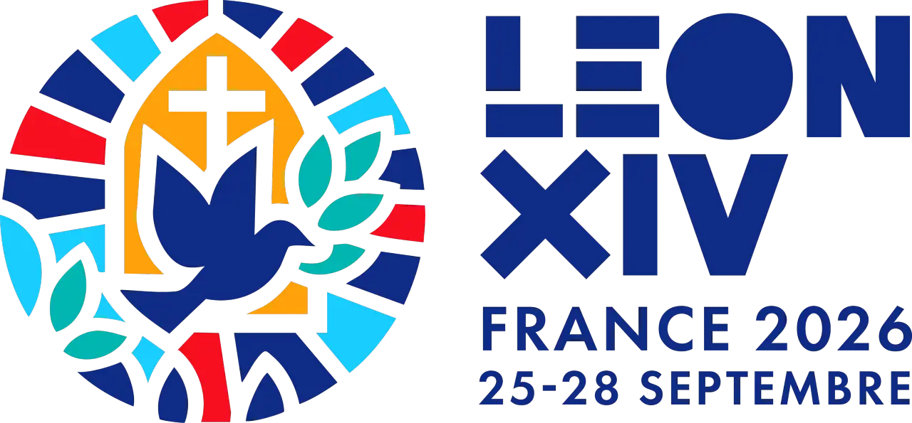 Logo voyage apostolique en France du Pape Léon XIV, “Pour que le monde ait la vie”, septembre 2026 – Crédit CEF Logo voyage apostolique en France du Pape Léon XIV, "Pour que le monde ait la vie", septembre 2026 - Crédit CEF