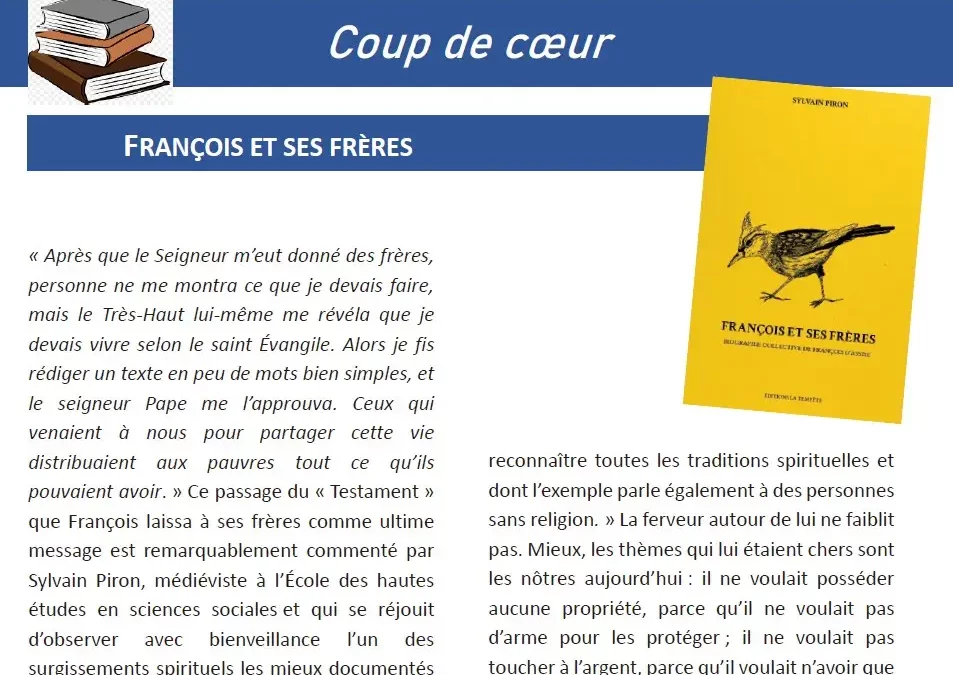 François et ses frères de Sylvain Piron